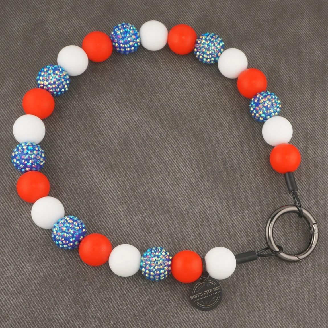 4th of July themed dog collars and necklaces with rhinestones.