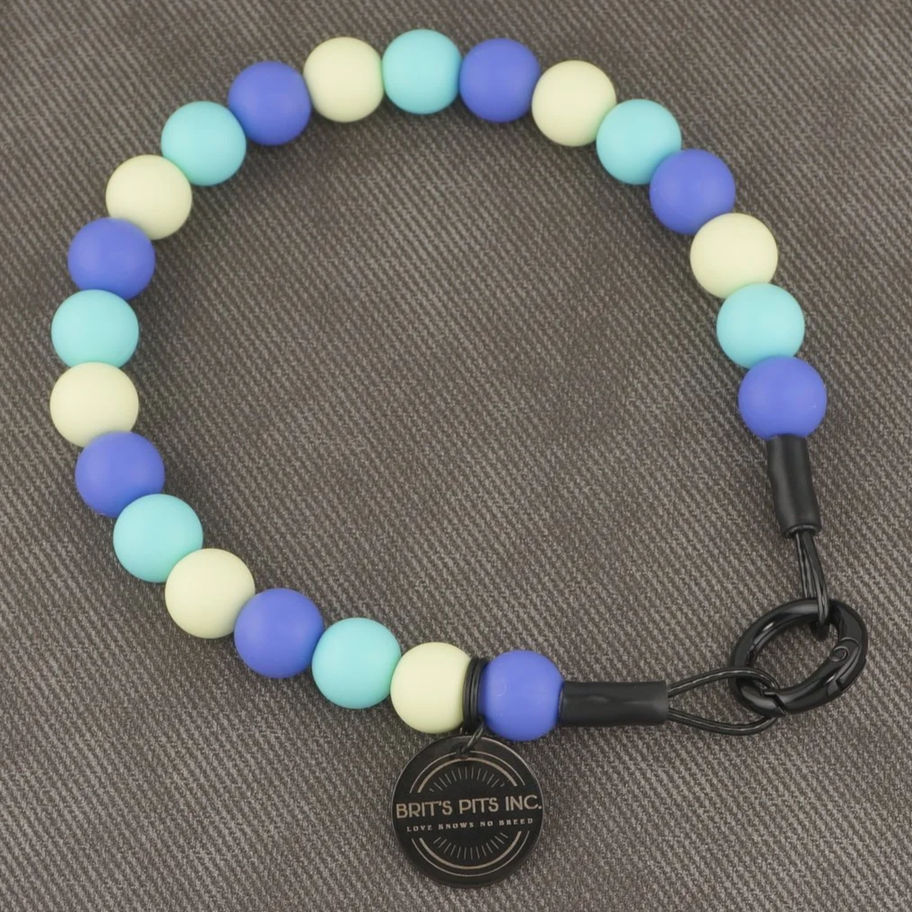 Stylish Custom Spring Dog Collars and Necklaces in purple, yellow, light blue