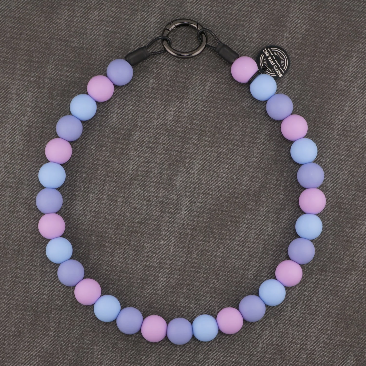 Stylish Custom Dog Collars and Necklaces in bright blue, pink, purple
