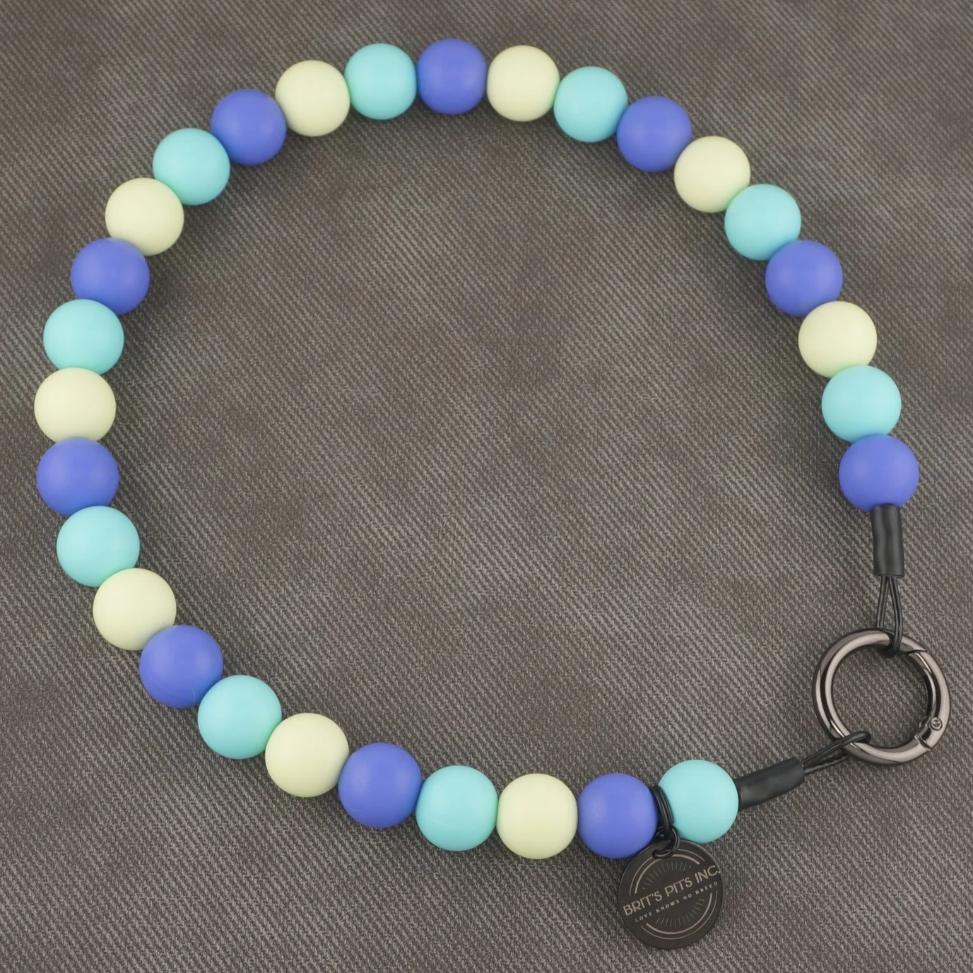 Stylish Custom Dog Collars and Necklaces in bright spring colors purple, yellow, light blue