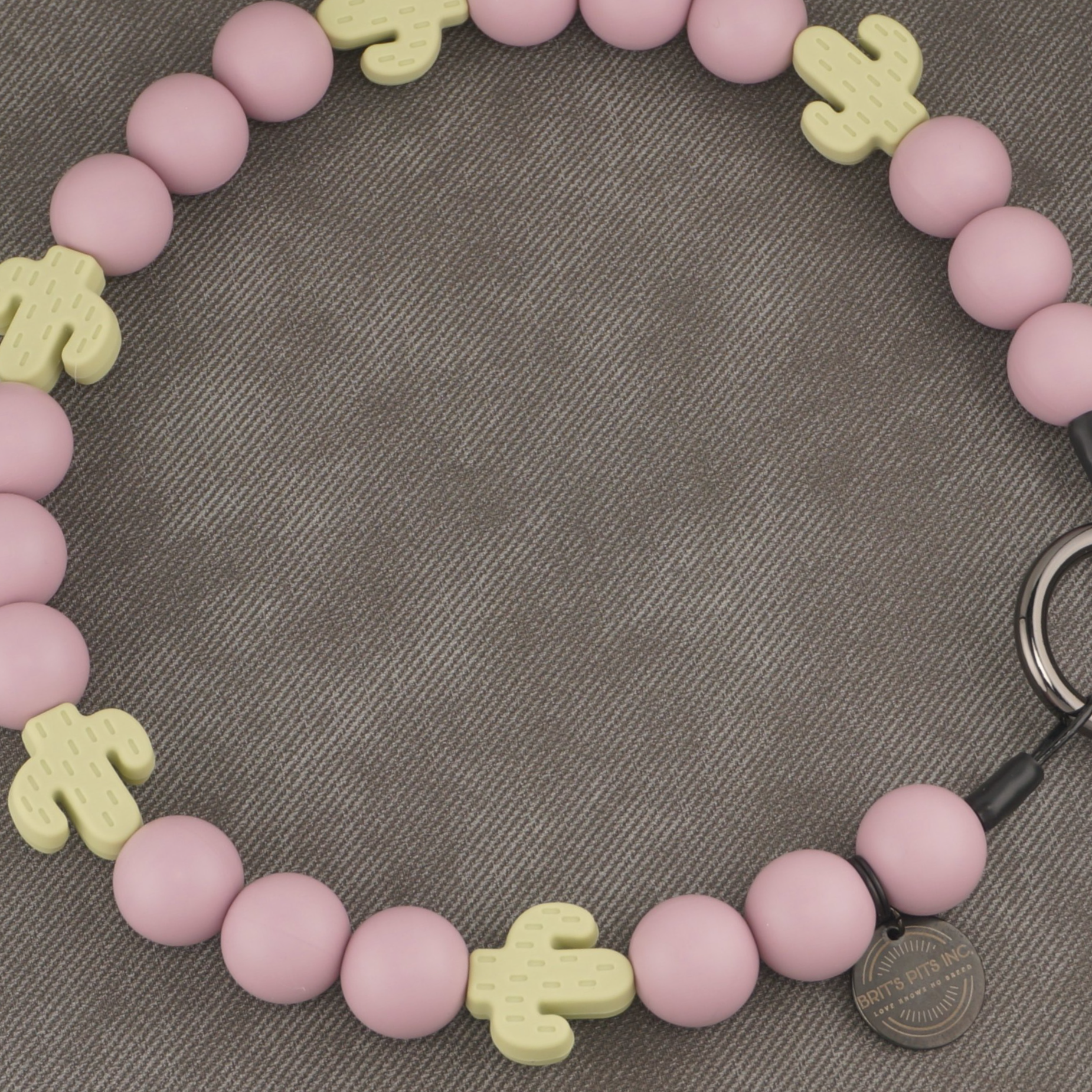 Stylish Custom Beaded Dog Collars and Necklaces in pink, sage cactus