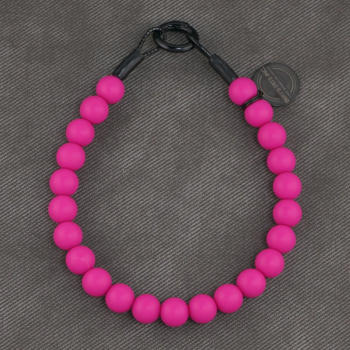 Stylish Custom Dog Collars and Necklaces in bright pink, fuchsia