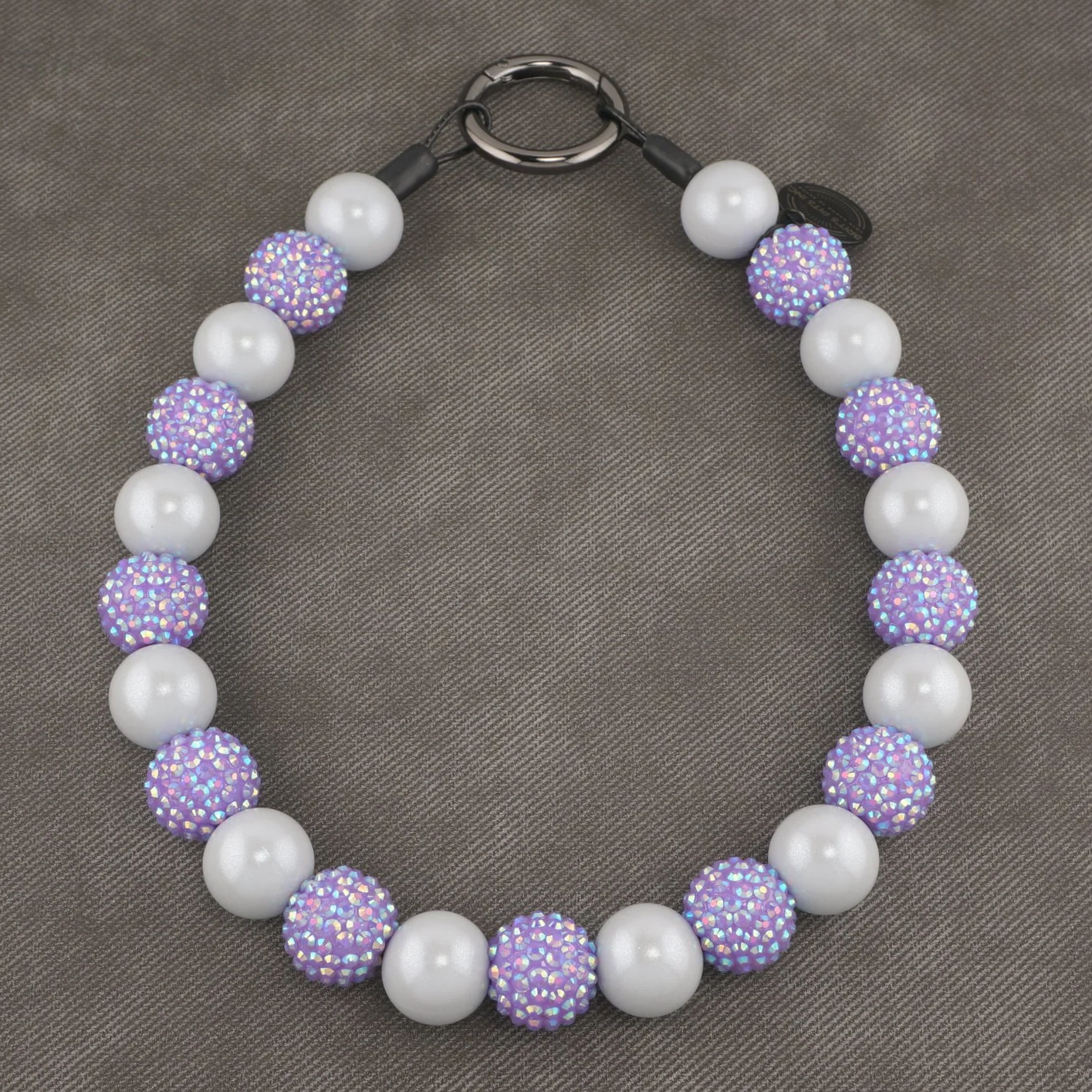 Stylish Custom Beaded Dog Collars and Necklaces in lavender, opal shimmer , rhinestone, sparkles near me