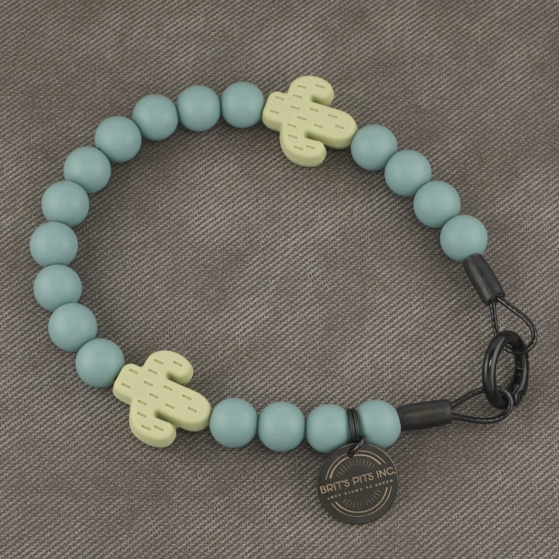 Stylish Custom Beaded Dog Collars and Necklaces in in blue, pink, green purple with cactus near me.  Combine for ultimate savings.