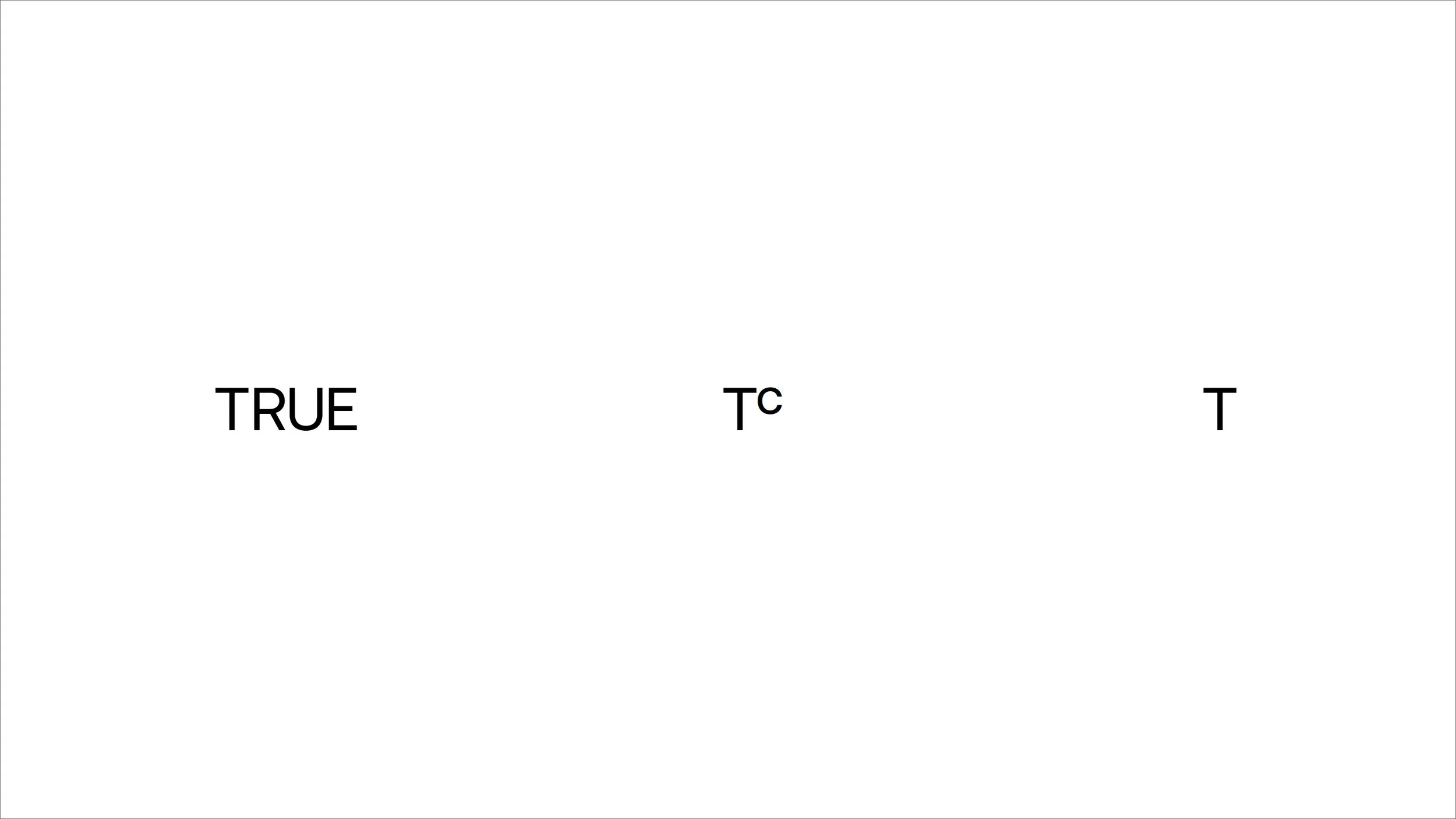 TRUE Comms brand marks shown at reduced scale — the TRUE secondary wordmark, TC monogram, and T mark — designed for small-format applications including social media profile images and favicons.