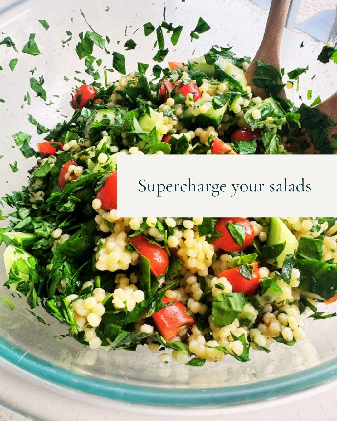 Make your salad more than a bowl of leaves and some plain chicken.

A few simple additions can turn it into a satisfying, nutrient-packed meal:

🥬 Add an extra cup of leafy greens and herbs &mdash; you'll barely notice the extra volume, but you&rsqu
