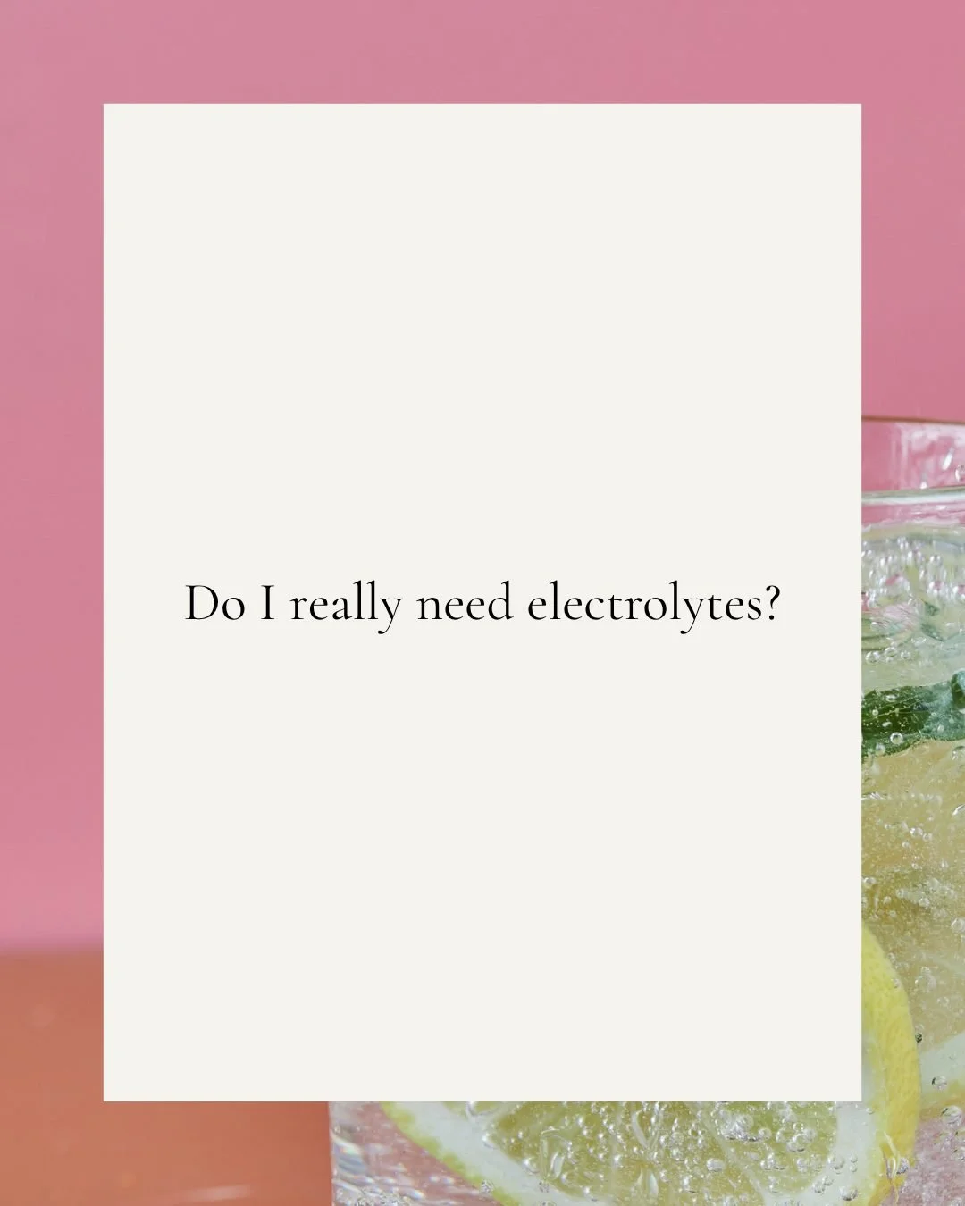 Electrolytes are about much more than sports drinks and hydrating influencer cocktails.

They help regulate fluid balance, muscle contractions, nerve function and heart rhythm, making them essential for everyone, not just athletes or a big night out.