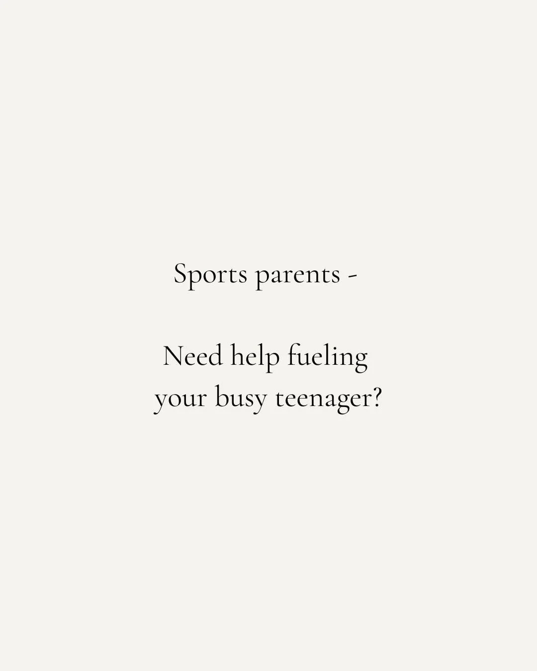 Teenagers are growing, learning, training, studying and socialising... and somehow expected to have enough energy for all of it.

My teen nutrition consultations are designed to take the guesswork out of eating for busy teenagers and their parents. W