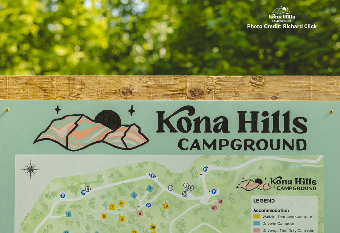 Campground map at the Welcome Area