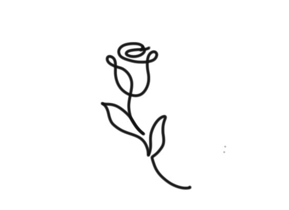Continuous Line Rose