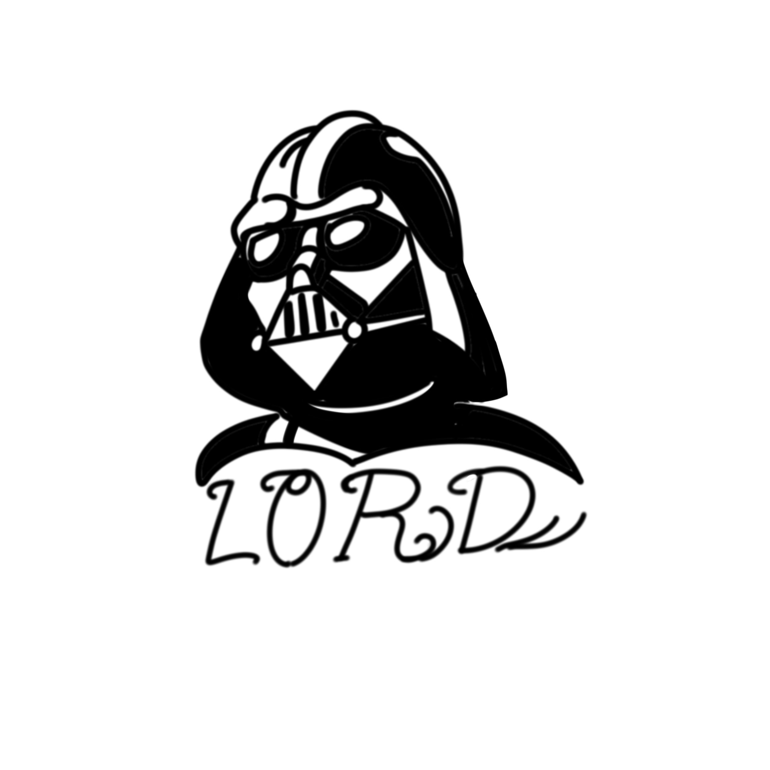 Lord Vader Just Outline