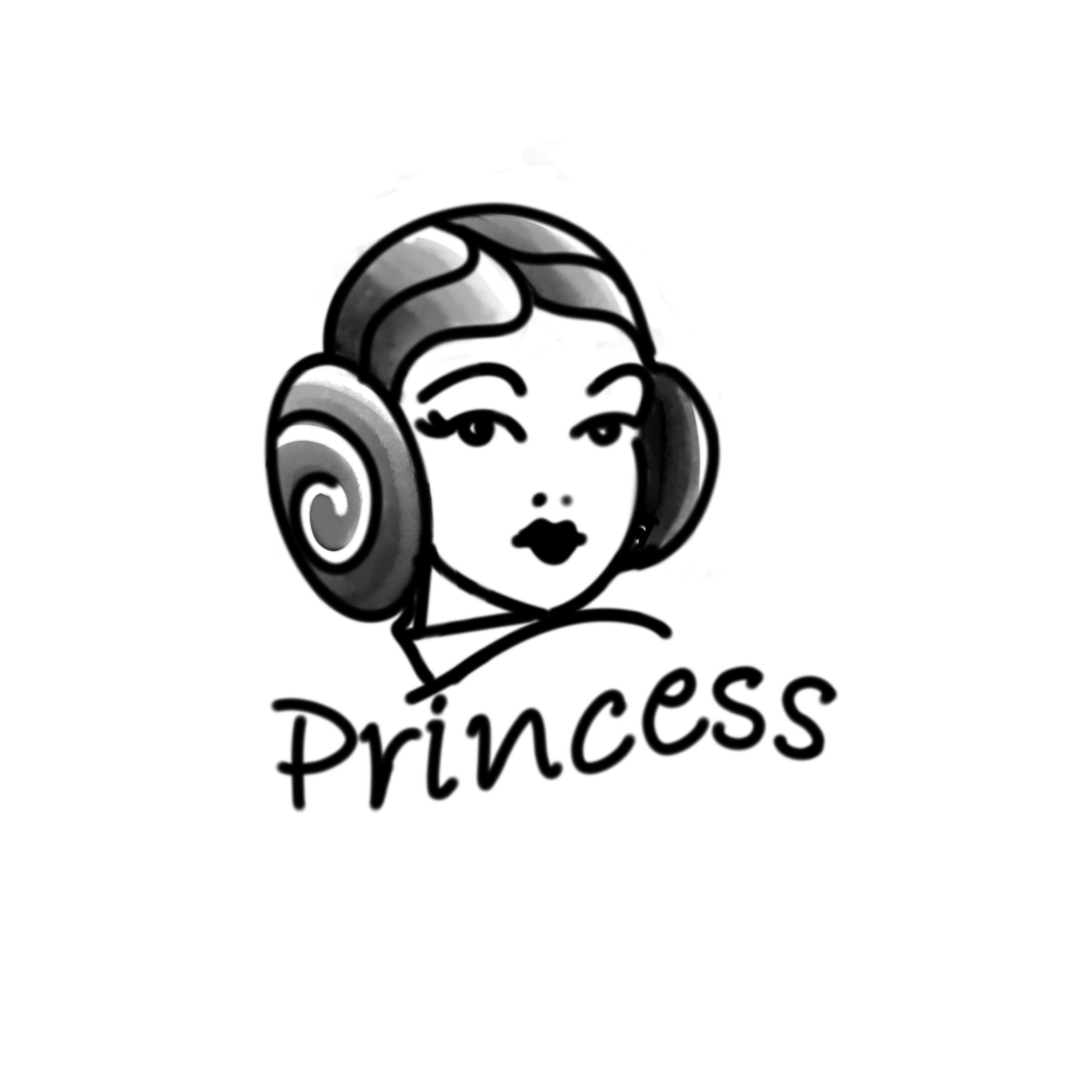 Princess Leia Just Outline