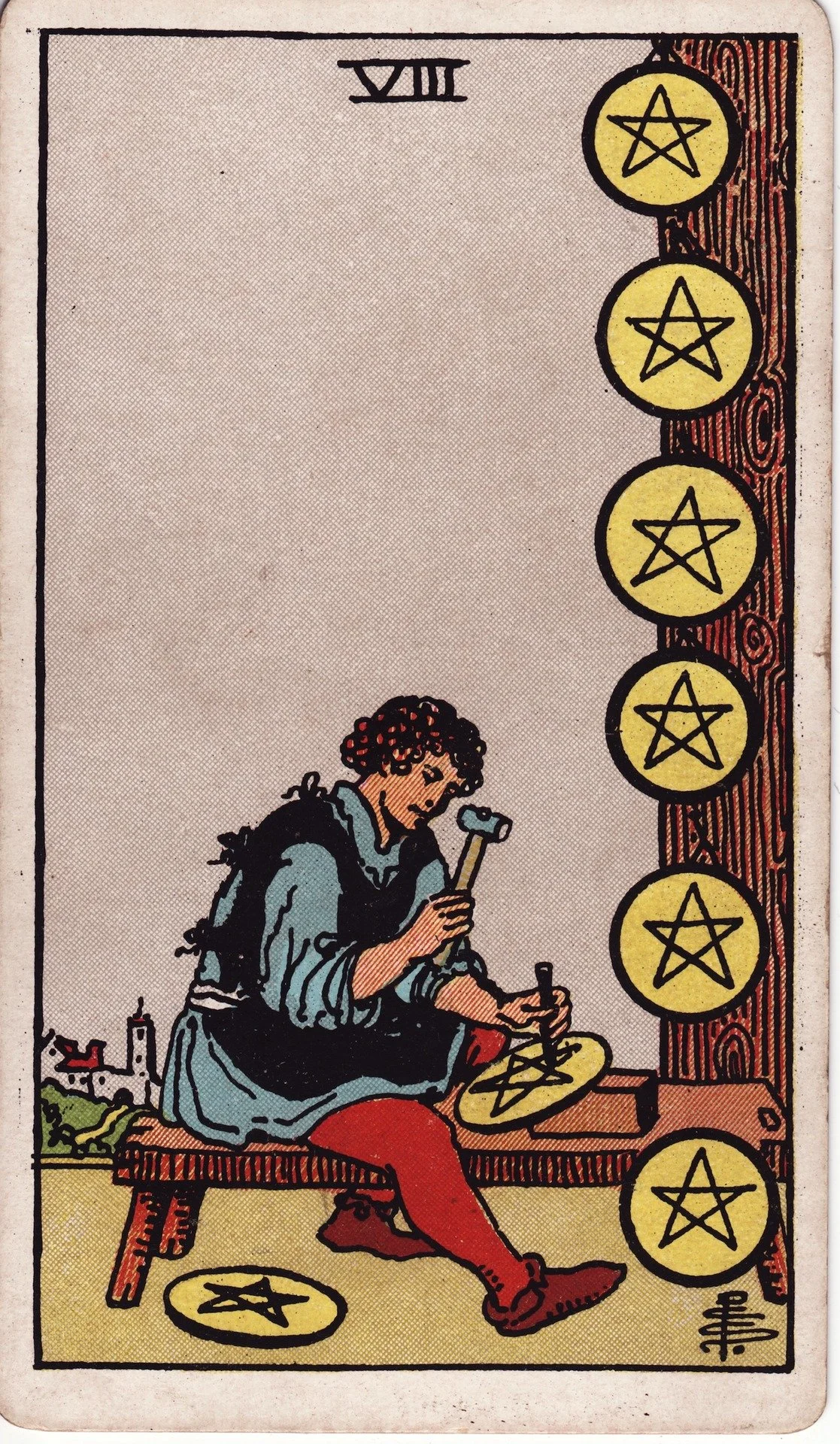 The Eight of Pentacles