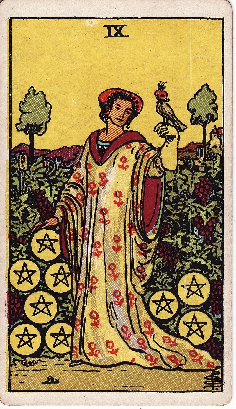 The Nine of Pentacles