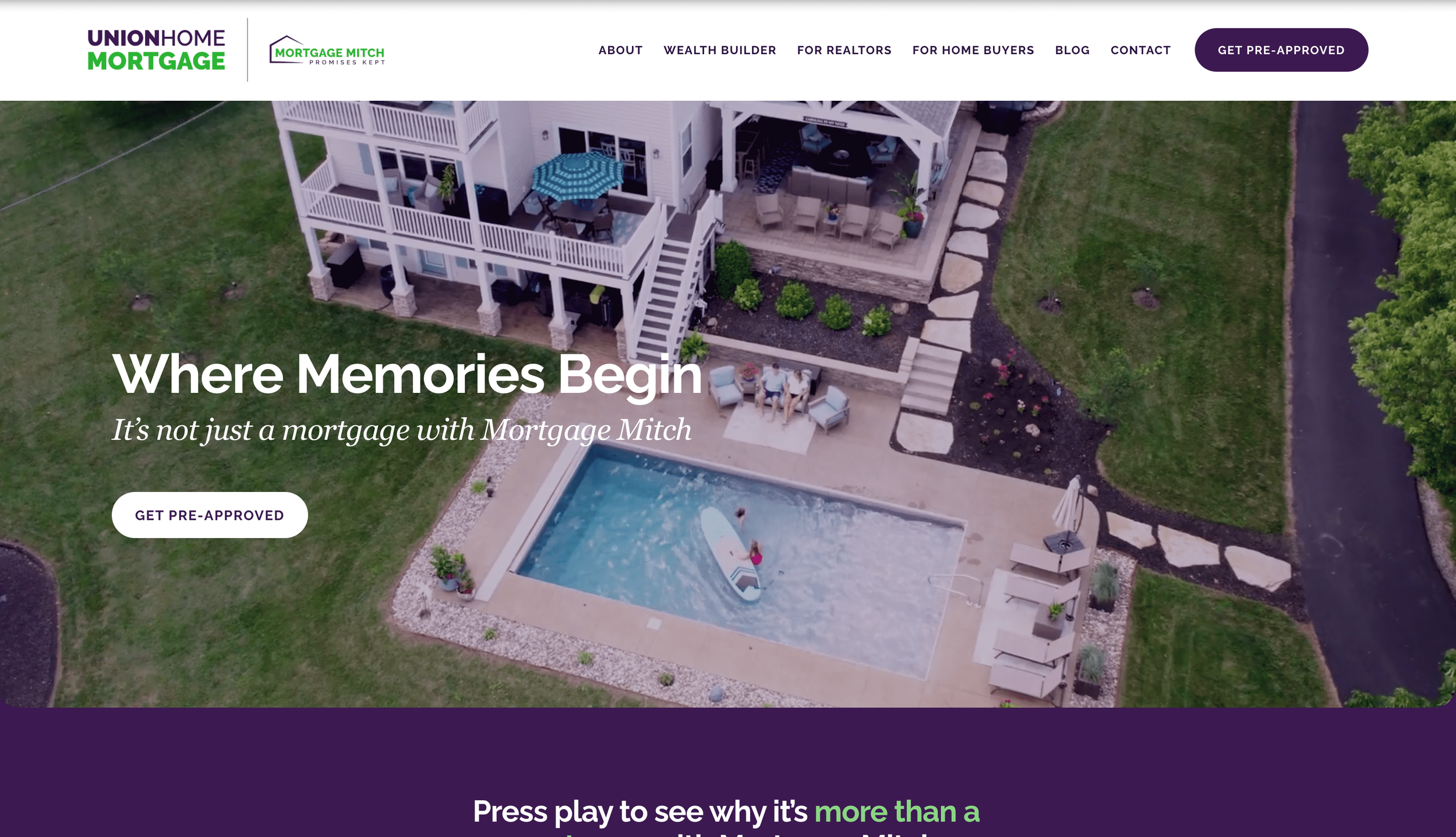 The Mortgage Mitch - Full SEO Web Design + Video (w/Drone)
