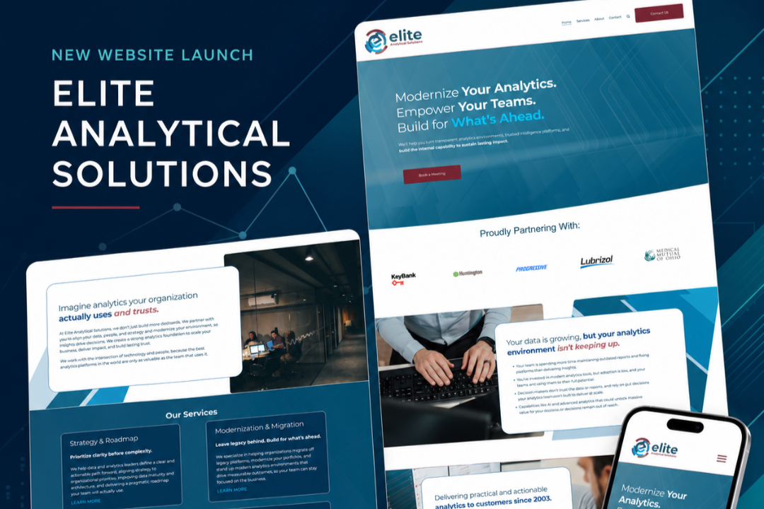 Elite Analytical Solutions - Website Design + Photoshoot