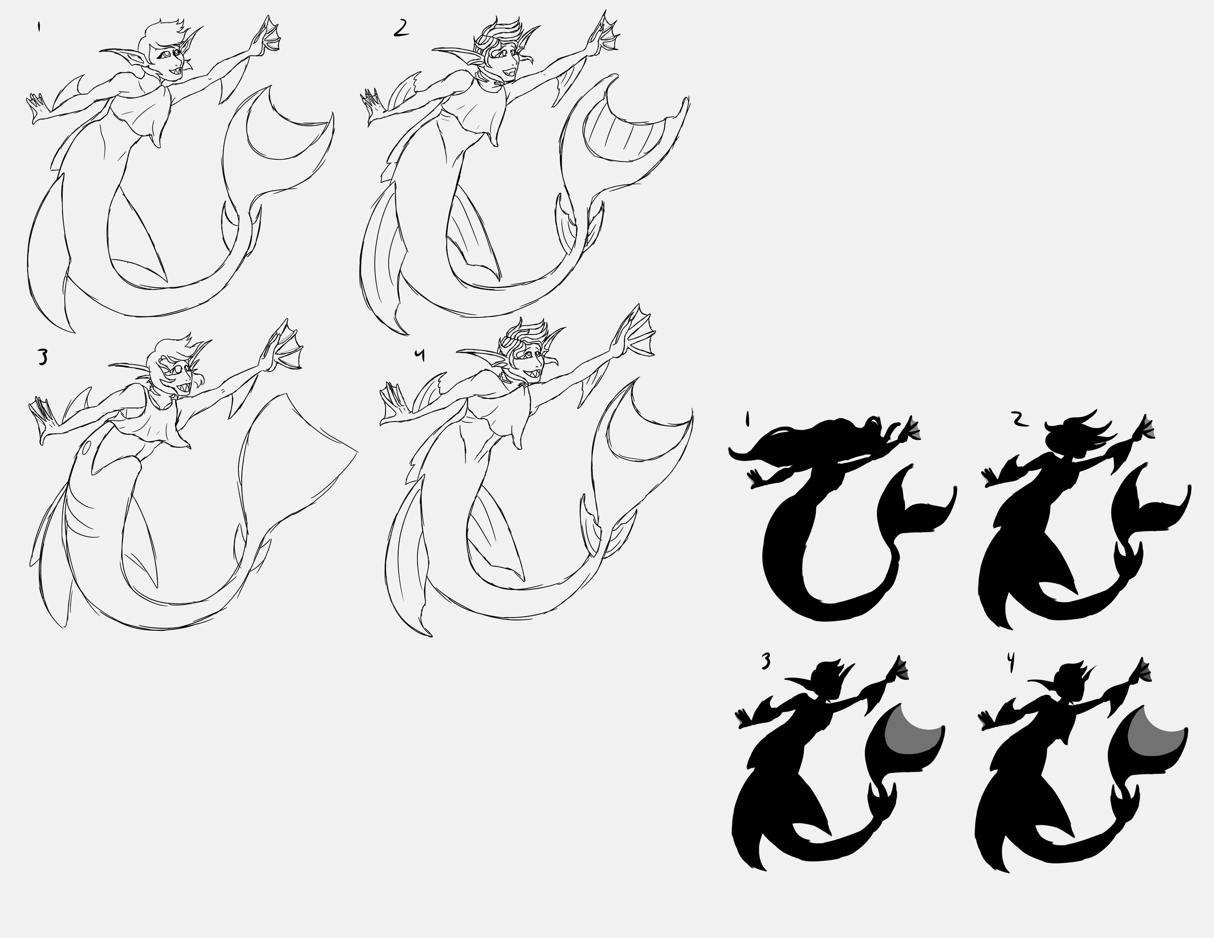 Sketches and Silhouette Ideas