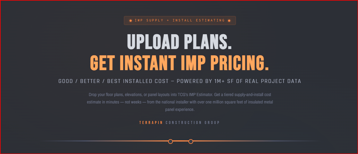 Insulated Metal Panel Cost Estimator: Upload Your Plans and Get Instant Supply-and-Install Pricing from the Installer Who's Done a Million Square Feet