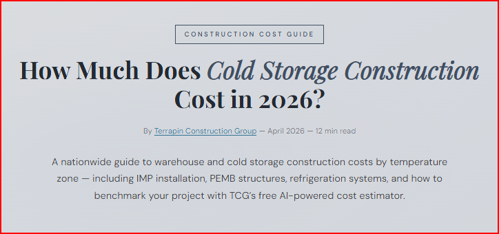 How Much Does Cold Storage Construction Cost in 2026?