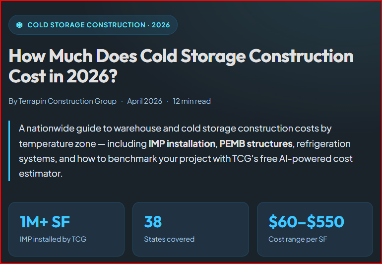 How Much Does Cold Storage Construction Cost in 2026?