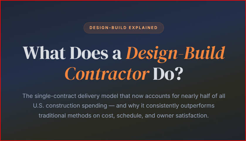 What Does a Design-Build Contractor Do?