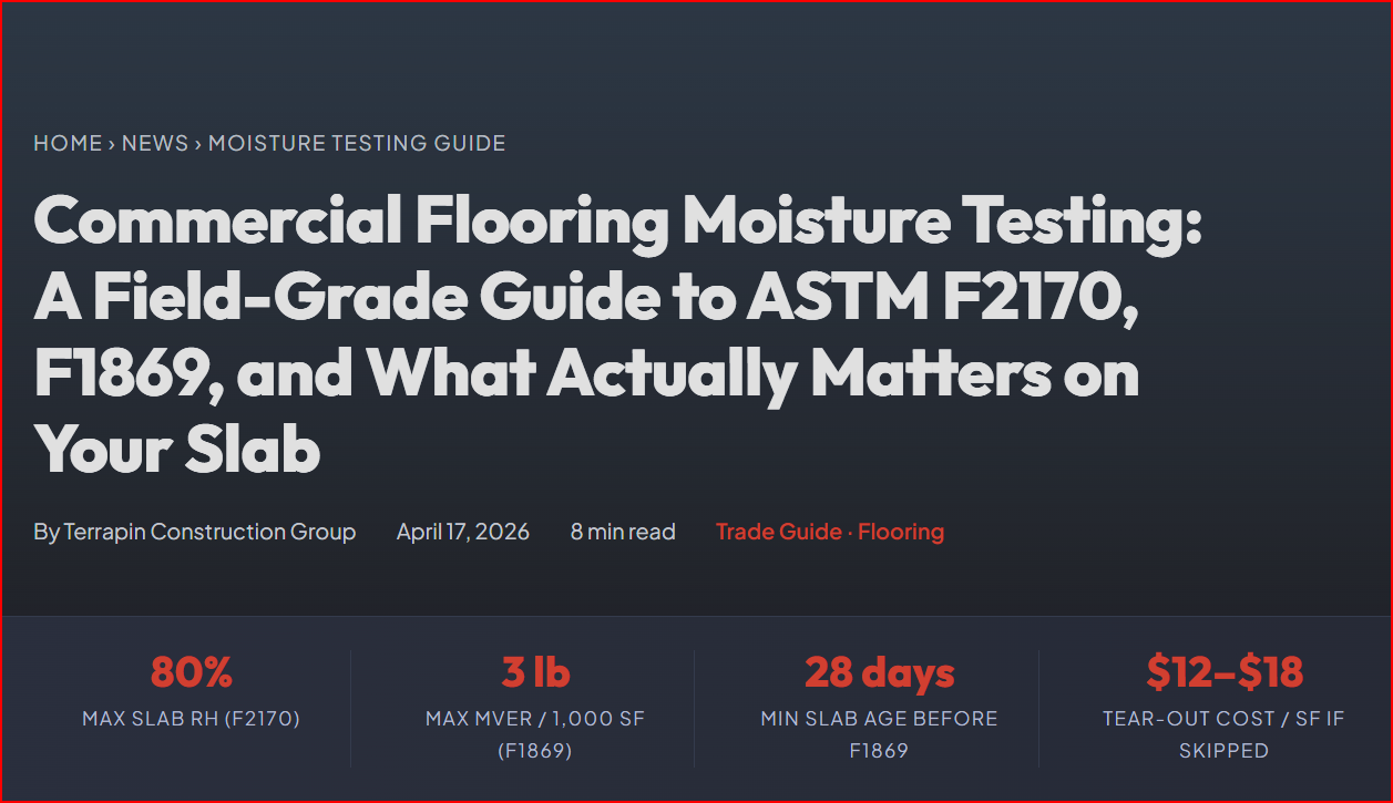Commercial Flooring Moisture Testing: A Field-Grade Guide