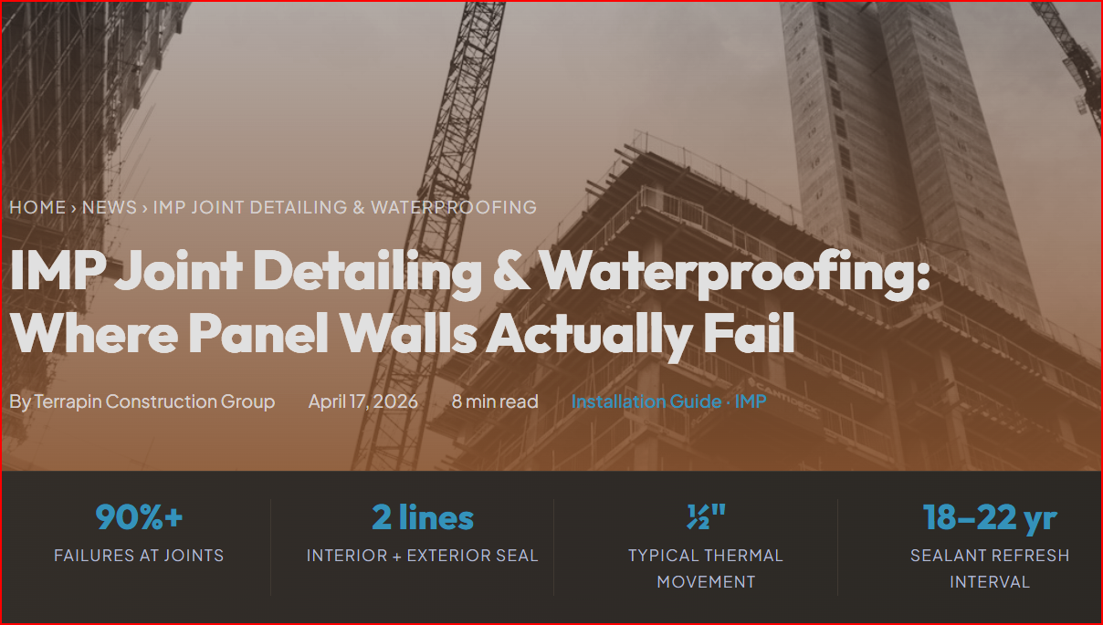 IMP Joint Detailing &amp; Waterproofing: Where Panel Walls Actually Fail