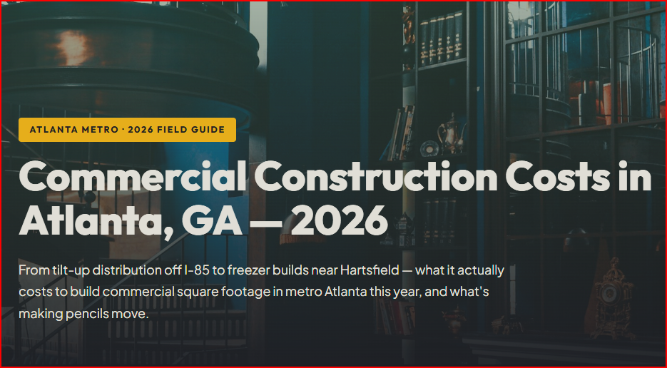 Commercial Construction Costs in Atlanta, GA — 2026