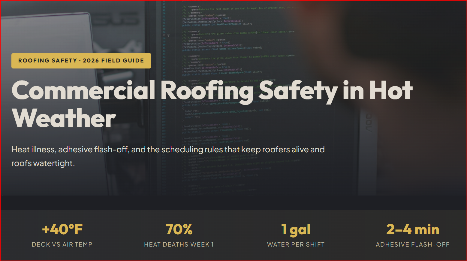 Commercial Roofing Safety in Hot Weather
