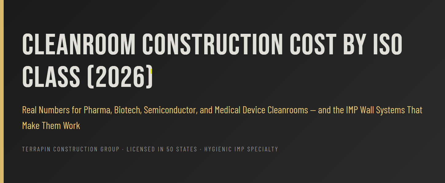 Cleanroom Construction Cost by ISO Class (2026)