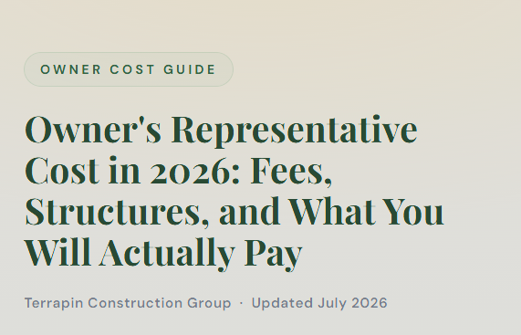 Owner's Representative Cost in 2026: Fees, Structures, and What You Will Actually Pay