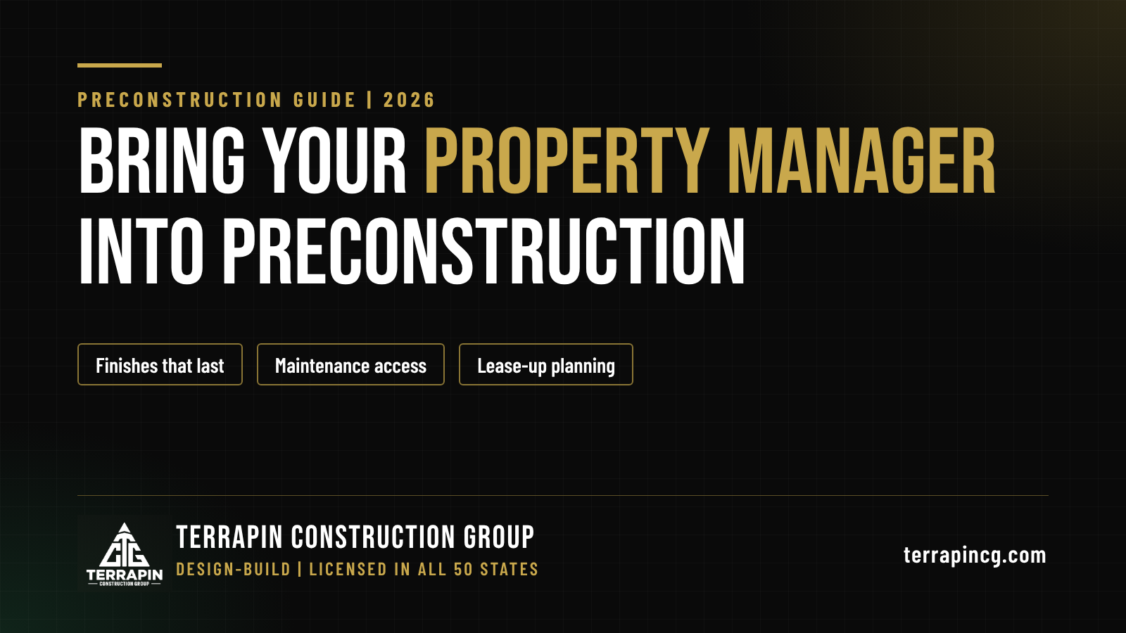 Why You Should Bring Your Property Manager Into Preconstruction