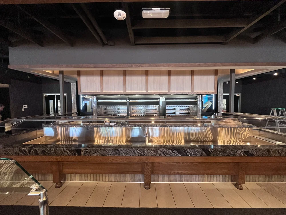 Fogo de Chão open churrasco grill line in Phoenix, Arizona