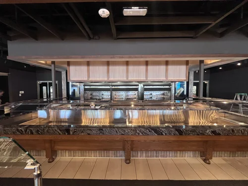 Fogo de Chão open churrasco grill line in Phoenix, Arizona