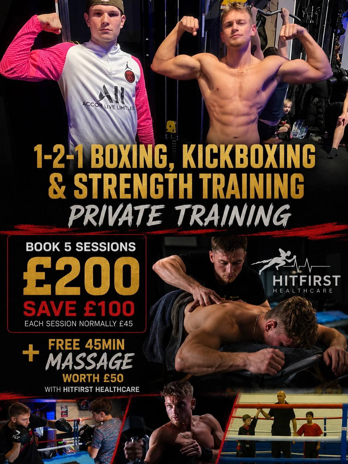 Guys book in 5 PT sessions upfront to claim your FREE massage with @hitfirsthealthcare 

Don&rsquo;t miss out, this is a LIMITED time deal! 

DM to get booked in! ✅