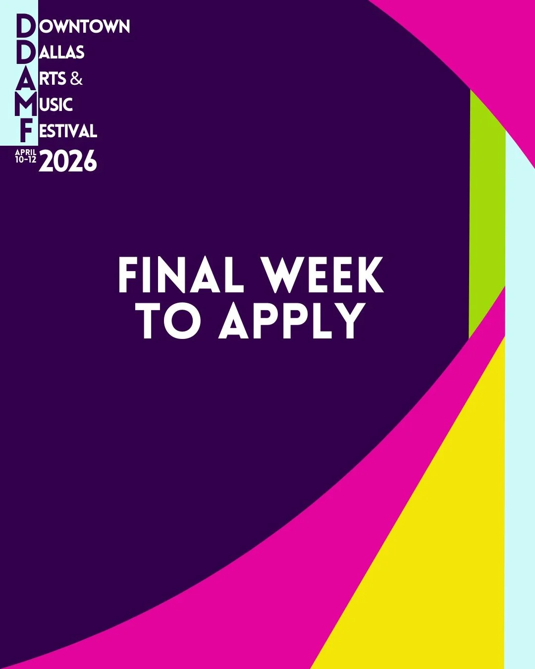 Final week to apply for DDAMF 2026.

Music Artist submissions close Friday, March 13 at midnight.
If you&rsquo;ve been meaning to apply &mdash; this is your sign.

 🔗 Link in bio