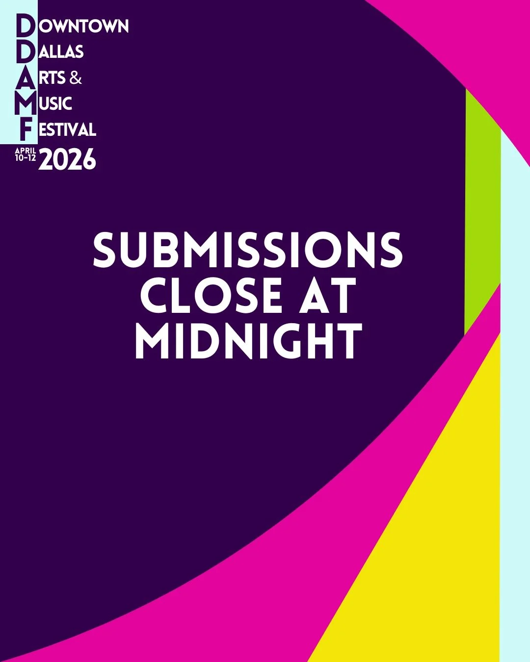 FINAL CALL.

Artist submissions for DDAMF 2026 close TONIGHT at midnight.

Last year 8,000 people showed up in Downtown Dallas.
Want to perform this April? This is your moment.

🔗 Apply now via link in bio

P.S. 🎤 People&rsquo;s Choice Awards begin