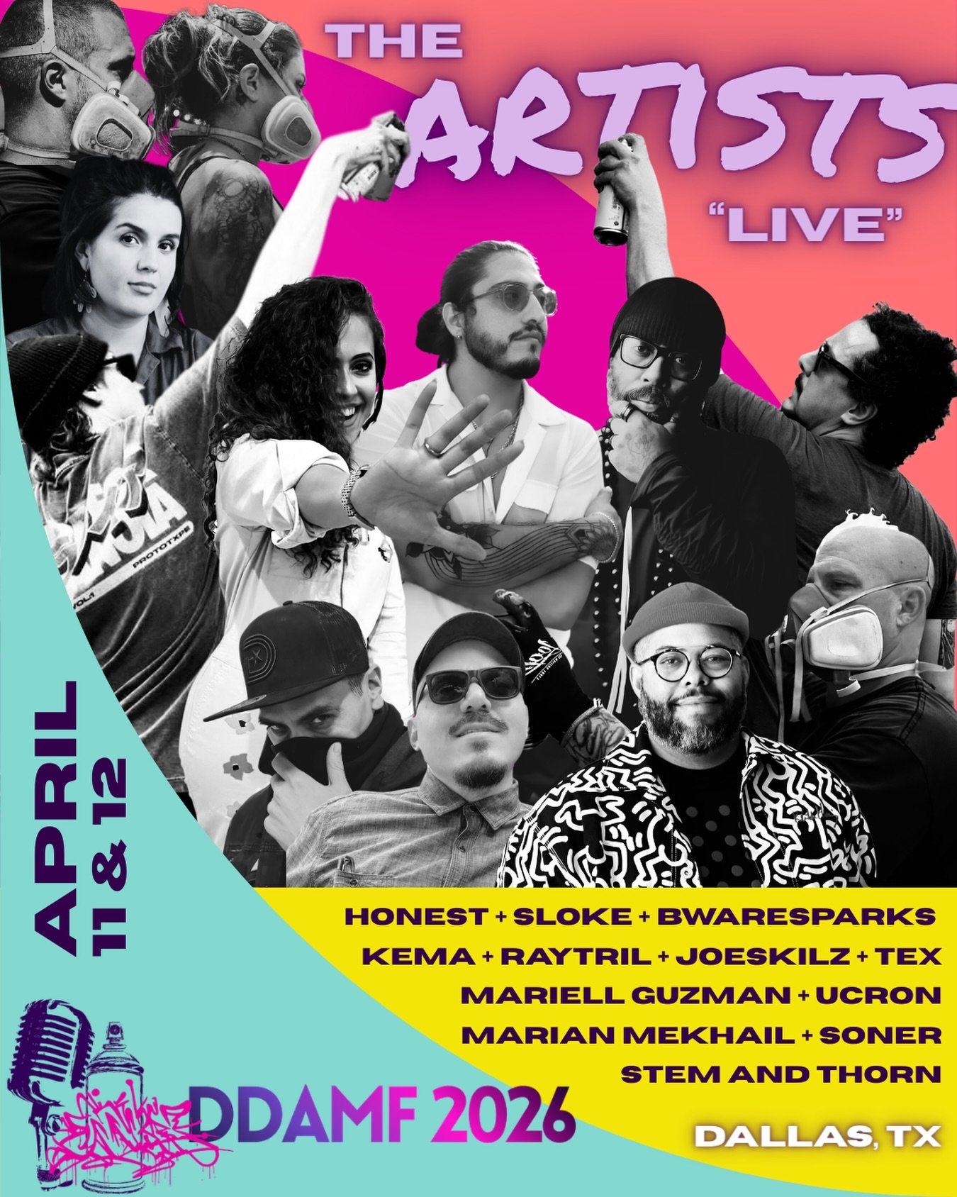 Register to attend, link in bio..

&ldquo;LiveWalls&rdquo;
SEE artist paint live at DDAMF 2026
Honest + Sloke + Bwaresparks + Kema + Raytril + Joeskilz + Tex + Mariell Guzman + Ucron + Marian Mekhail + Soner + Stem &amp; Thorn

Sponsored by Downtown 