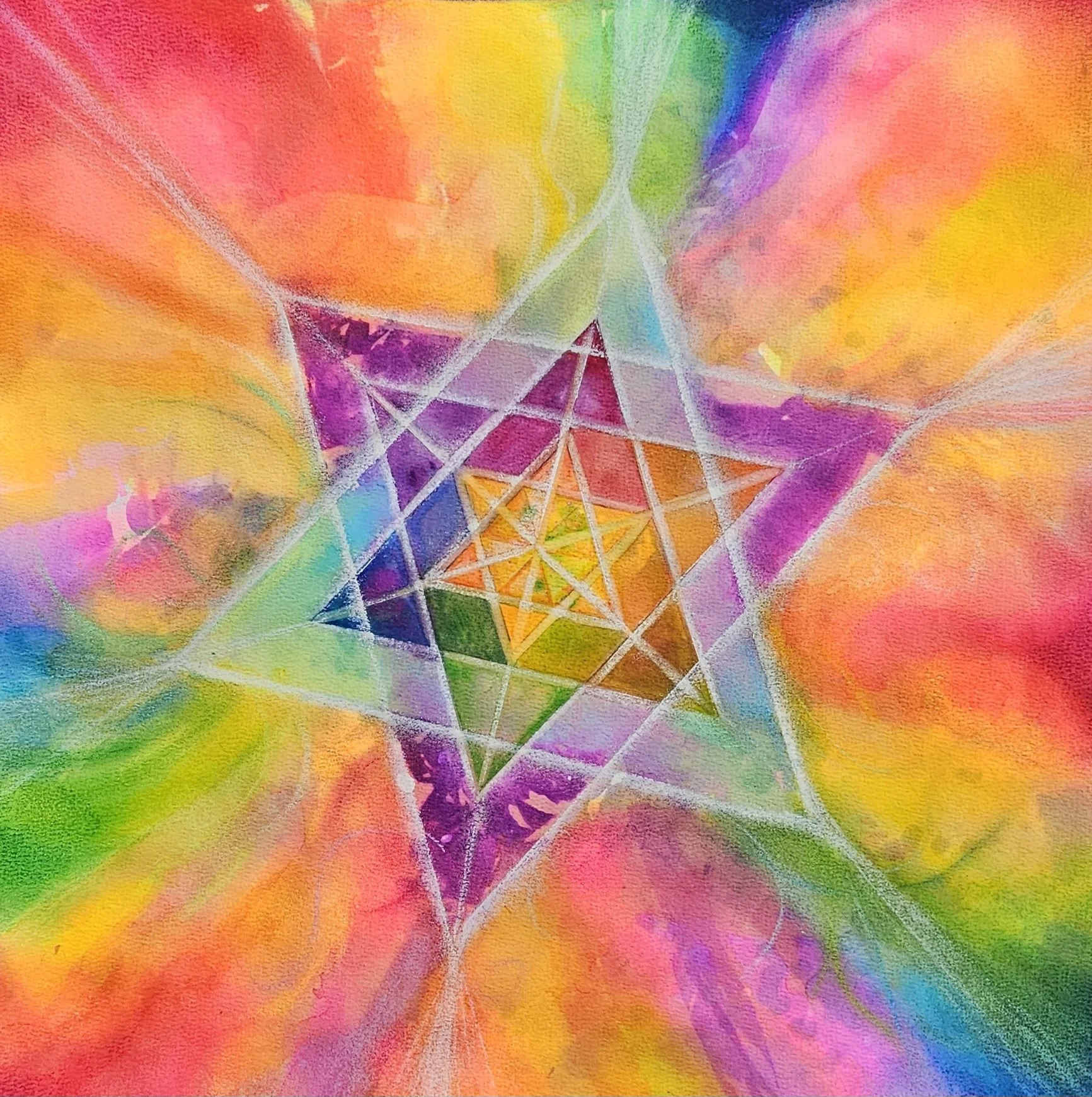 Mind's Eye 18x18 Watercolor and Pastel