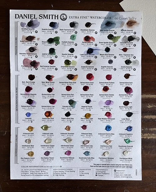 Watercolor dot card