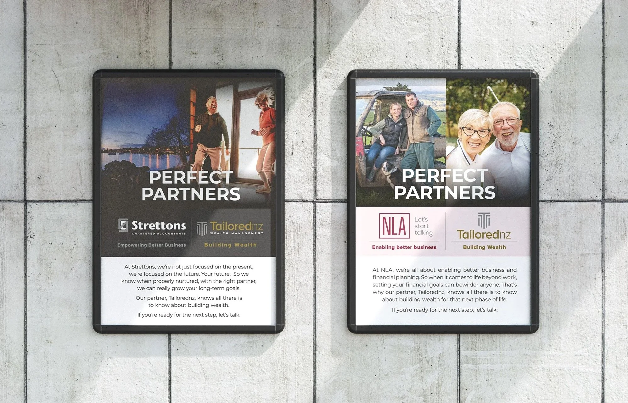 Poster marketing campaign promoting wealth management