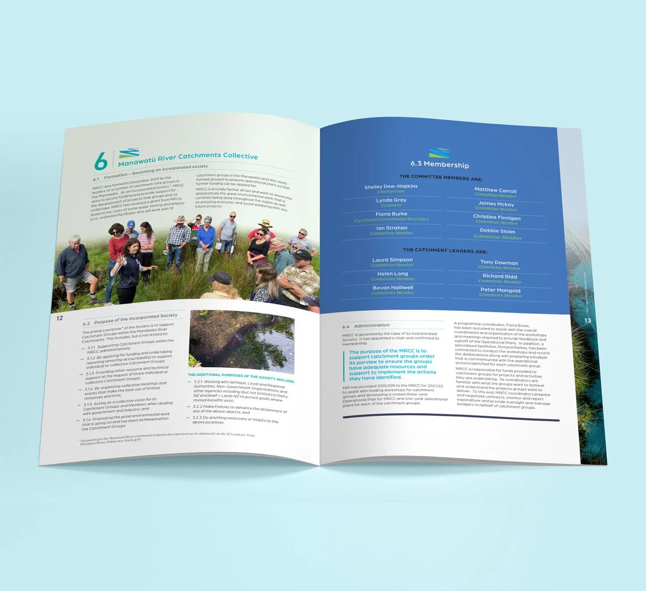 Featured team members of the MRCC Operational Plan showing design