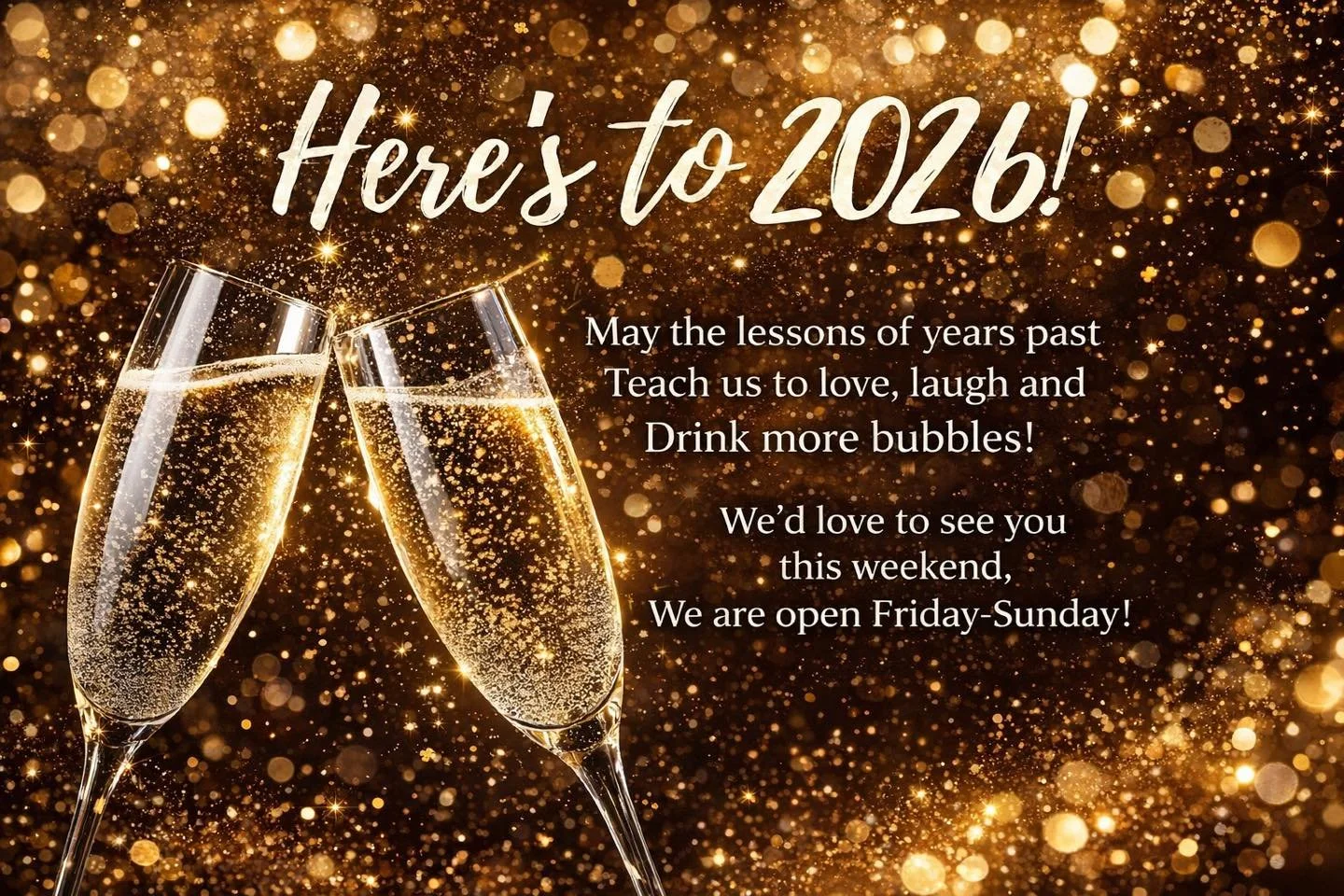 Hope to see all your smiling faces on  Friday. 😊 

Happy New Year to all of you! Thank you so much for all your support.

With much love,
Cathy