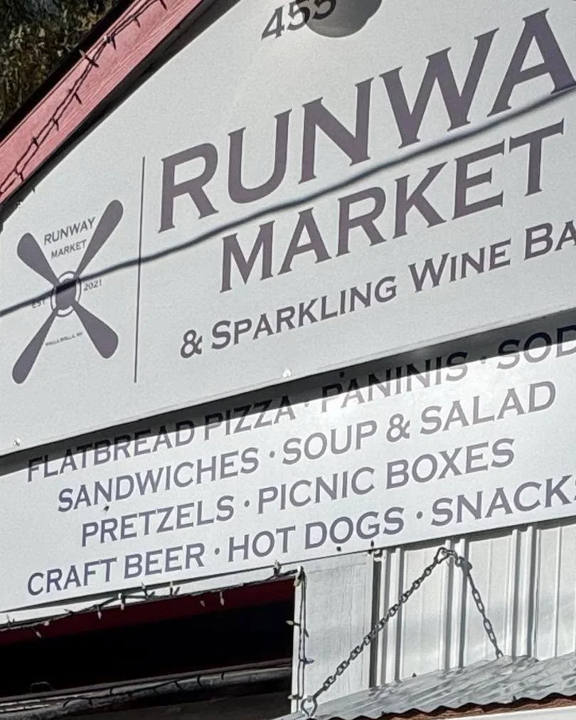 ✨ We&rsquo;re open today! ✨
Stop by Runway Market for bubbles, bites, and good vibes &mdash; open from 11&ndash;6 PM. 🥂