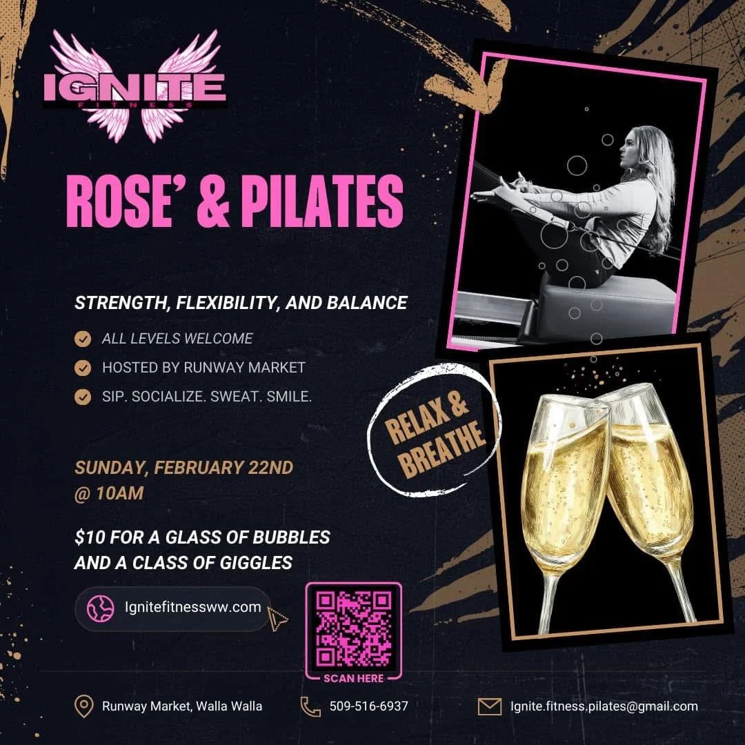 ✨ Pilates + Bubbles Tomorrow! ✨

Just a little reminder that we&rsquo;re rolling out the mats tomorrow at Runway Market 💪🧘&zwj;♀️

Come move your body, build a little strength and balance&hellip; and of course enjoy some bubbles after 🥂

All level