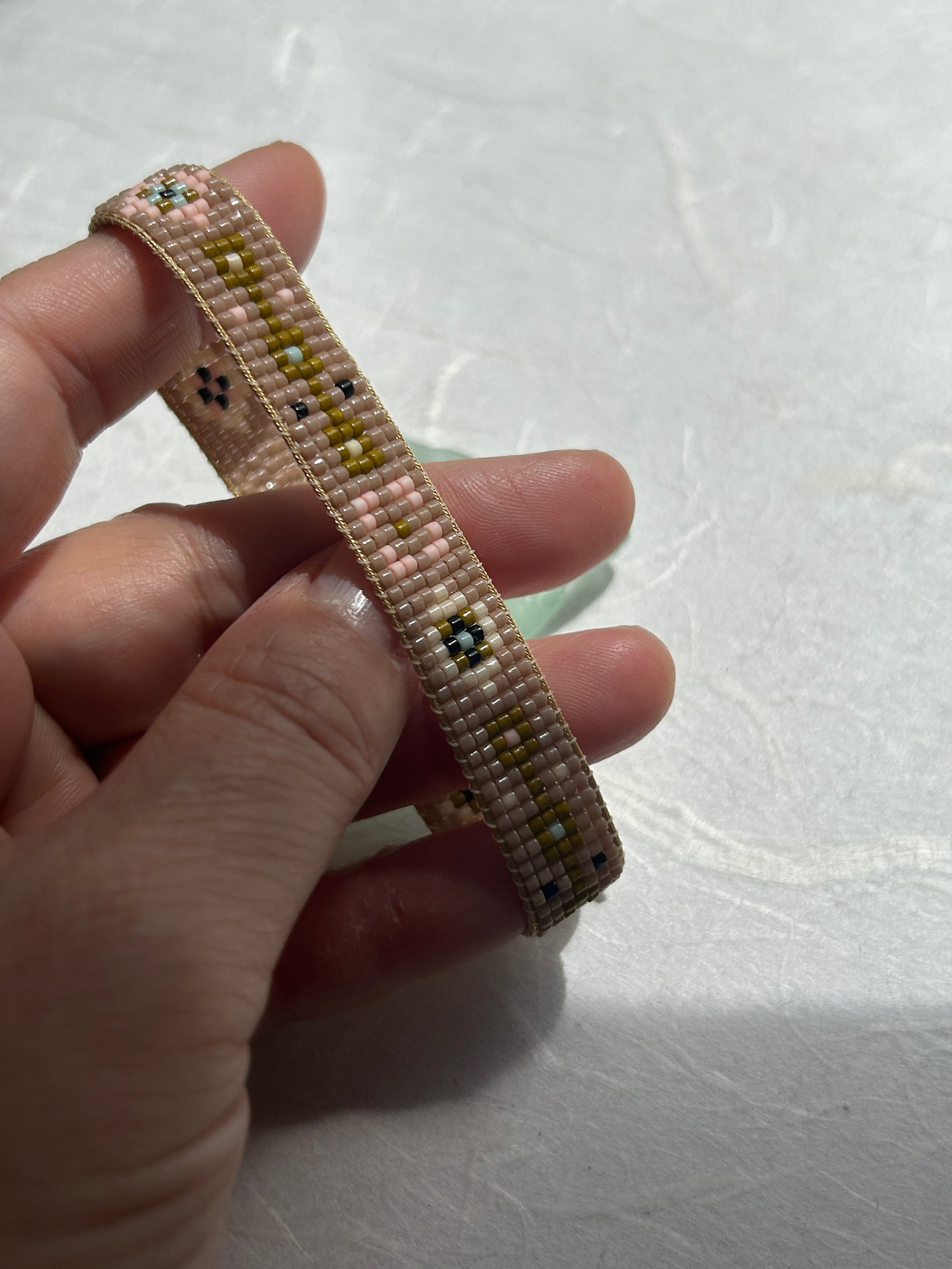 mizuhiki bracelet - taupe