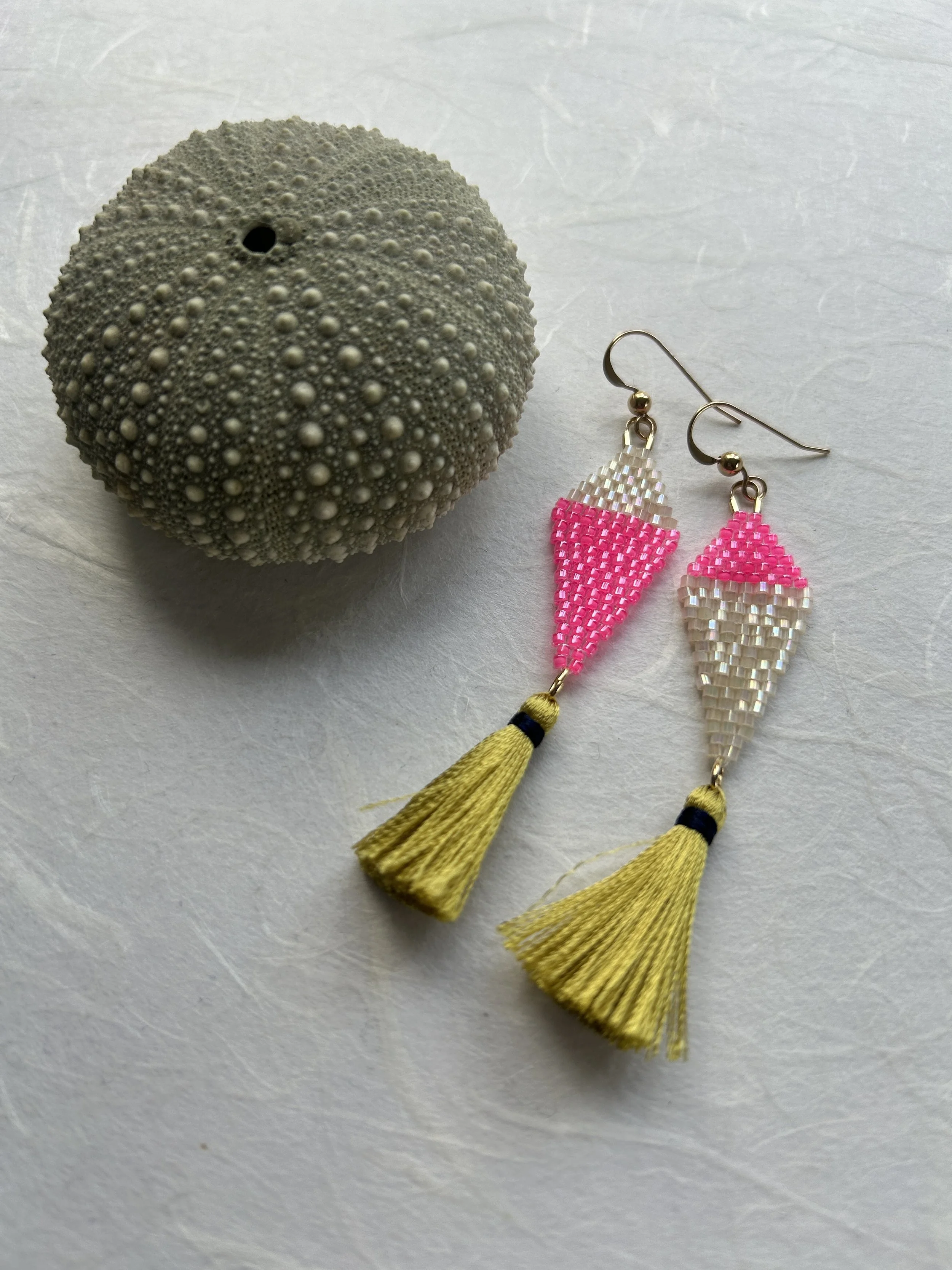 fūrin earrings - strawberry & matcha