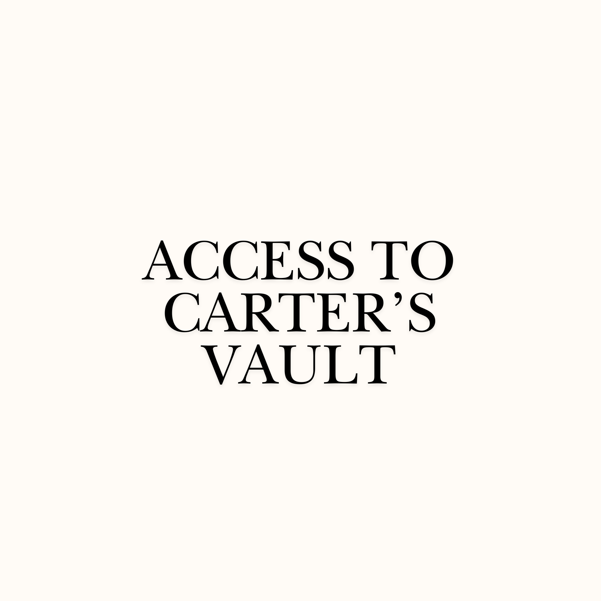 Carter's Vault Access