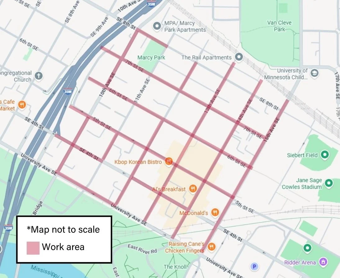 ​​​​Natural Gas Line Upgrades in Dinkytown and 2nd Street SE