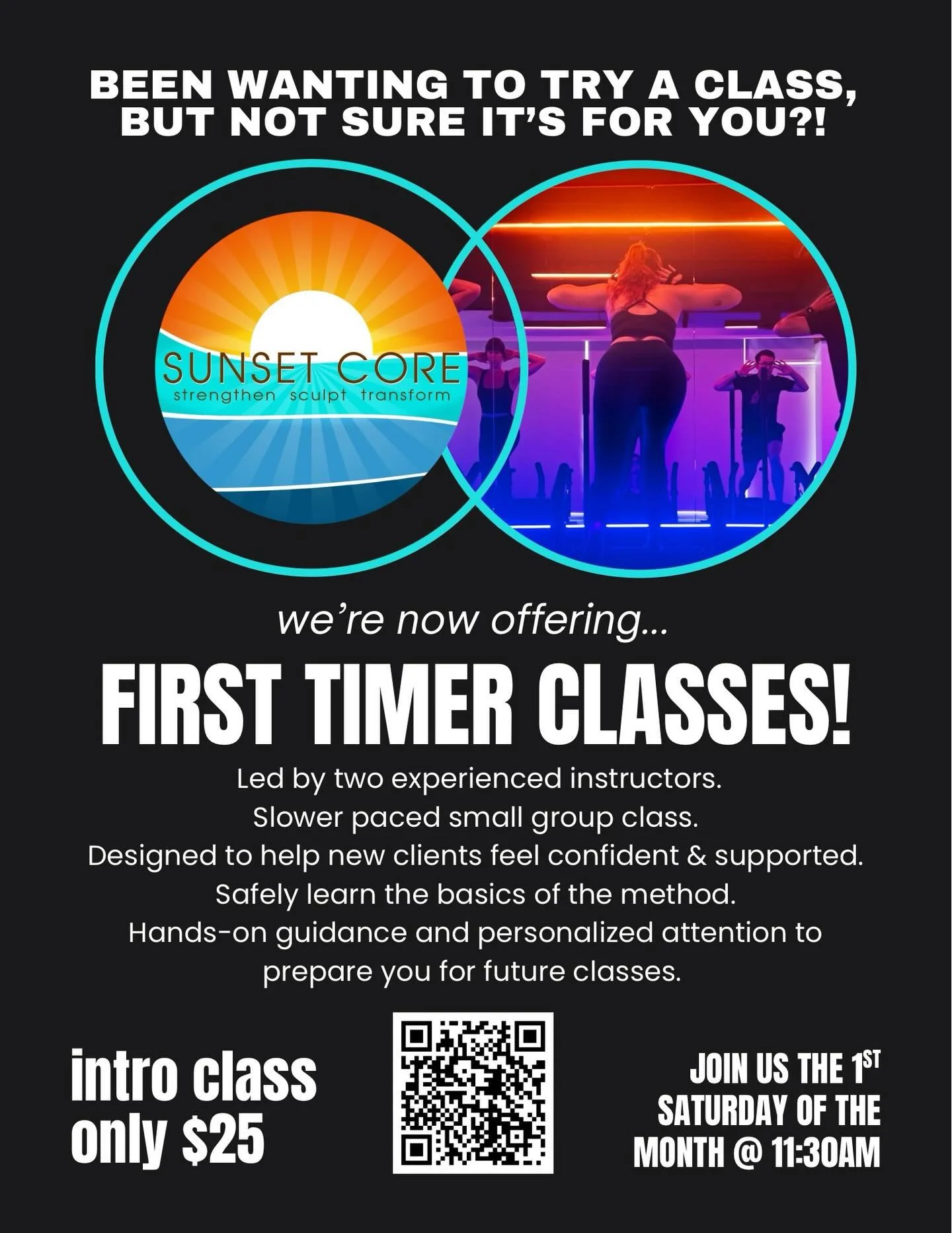 ‼️FIRST TIMERS!‼️

We are now offering First timer intro classes!!

If you&rsquo;ve been wanting to take a class but not sure it&rsquo;s for you, now it&rsquo;s your chance to give it a try! 

This First Timer Intro Class is the perfect way to begin 